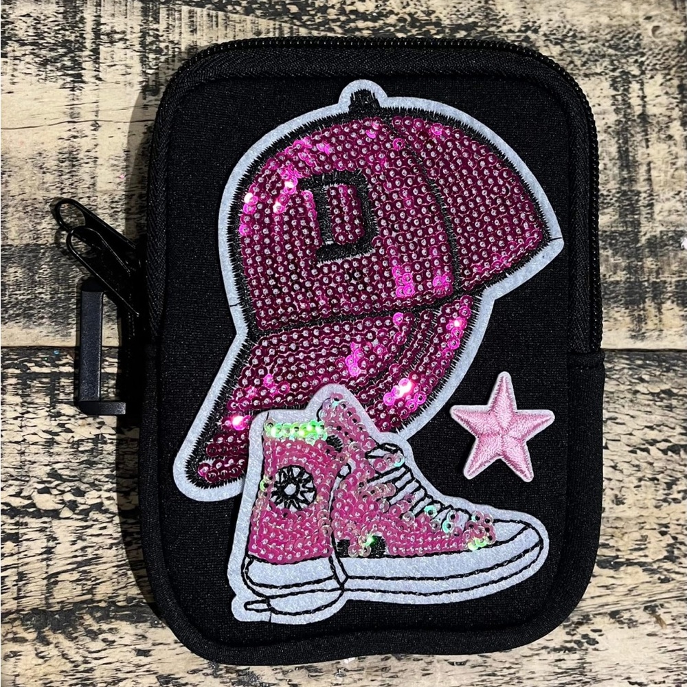 Pink Glitter Kids Accessory Pouch
